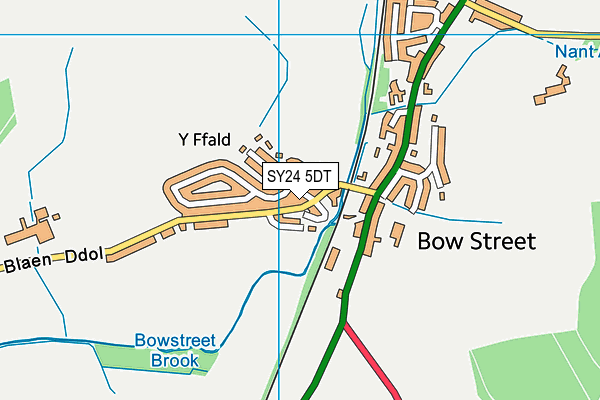 SY24 5DT map - OS VectorMap District (Ordnance Survey)