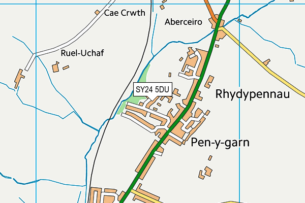 SY24 5DU map - OS VectorMap District (Ordnance Survey)