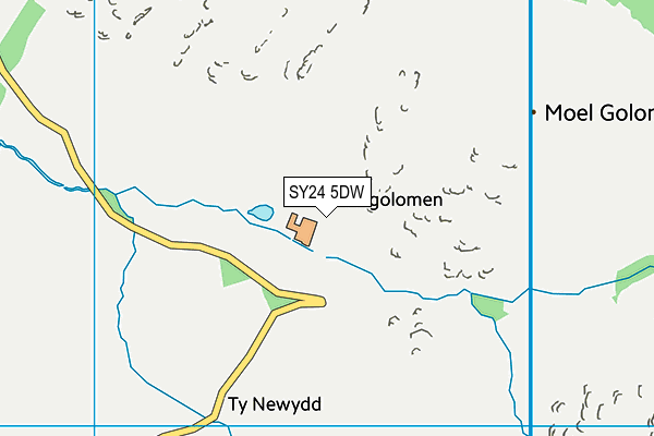 SY24 5DW map - OS VectorMap District (Ordnance Survey)