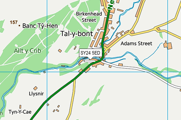 SY24 5ED map - OS VectorMap District (Ordnance Survey)