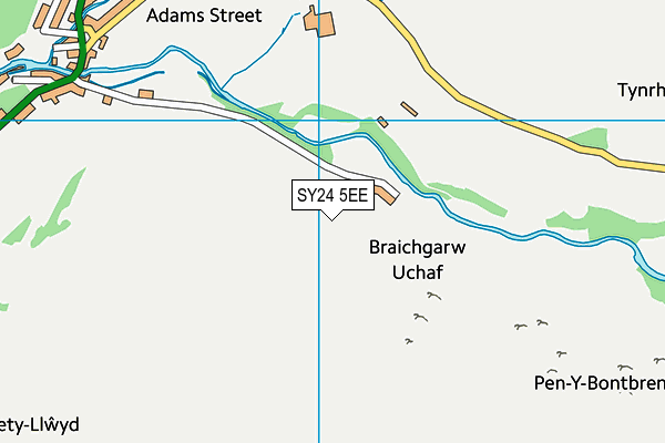 SY24 5EE map - OS VectorMap District (Ordnance Survey)