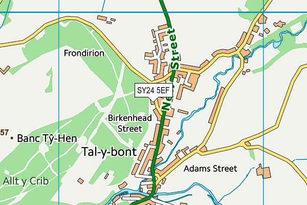 SY24 5EF map - OS VectorMap District (Ordnance Survey)