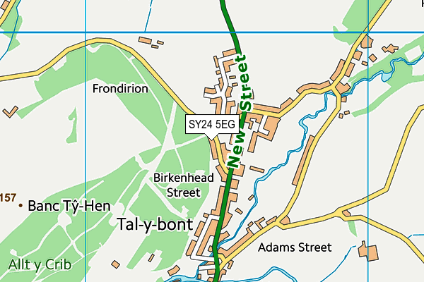 SY24 5EG map - OS VectorMap District (Ordnance Survey)