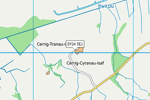 SY24 5EJ map - OS VectorMap District (Ordnance Survey)