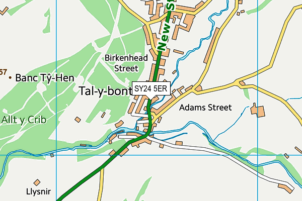 SY24 5ER map - OS VectorMap District (Ordnance Survey)