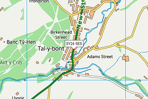 SY24 5ES map - OS VectorMap District (Ordnance Survey)