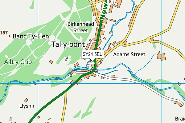 SY24 5EU map - OS VectorMap District (Ordnance Survey)