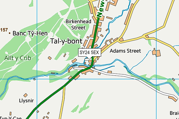 SY24 5EX map - OS VectorMap District (Ordnance Survey)