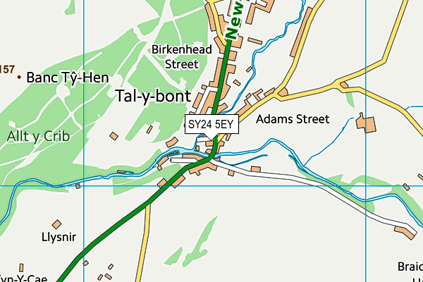 SY24 5EY map - OS VectorMap District (Ordnance Survey)