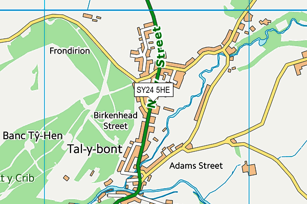 SY24 5HE map - OS VectorMap District (Ordnance Survey)
