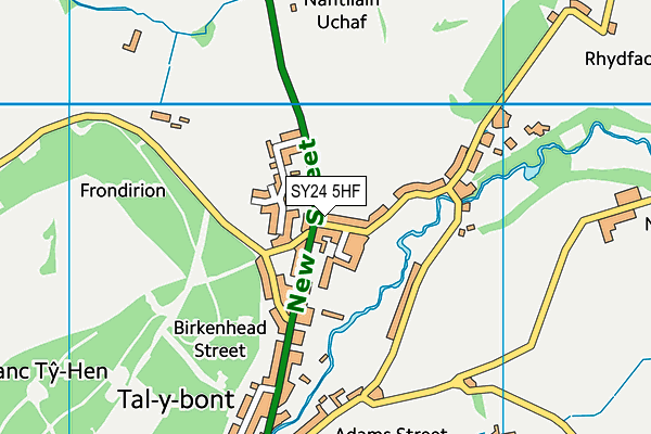 SY24 5HF map - OS VectorMap District (Ordnance Survey)