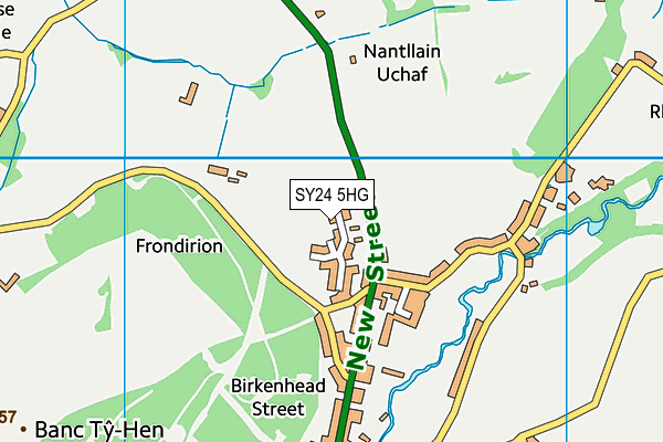 SY24 5HG map - OS VectorMap District (Ordnance Survey)