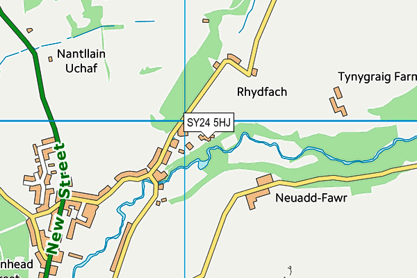 SY24 5HJ map - OS VectorMap District (Ordnance Survey)