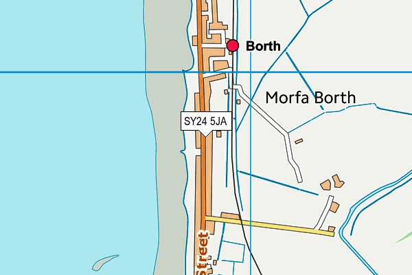 SY24 5JA map - OS VectorMap District (Ordnance Survey)