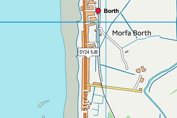 SY24 5JB map - OS VectorMap District (Ordnance Survey)