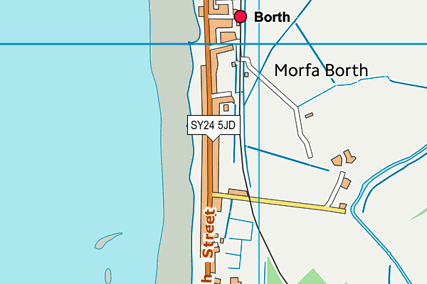 SY24 5JD map - OS VectorMap District (Ordnance Survey)