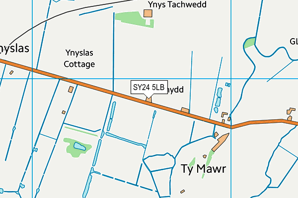 SY24 5LB map - OS VectorMap District (Ordnance Survey)