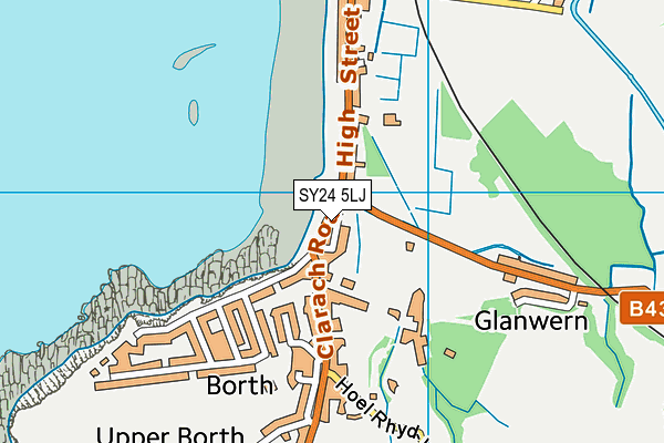 SY24 5LJ map - OS VectorMap District (Ordnance Survey)