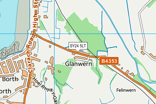 SY24 5LT map - OS VectorMap District (Ordnance Survey)