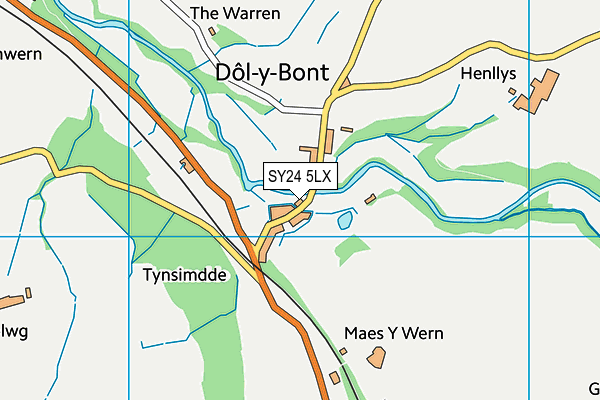 SY24 5LX map - OS VectorMap District (Ordnance Survey)