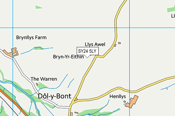 SY24 5LY map - OS VectorMap District (Ordnance Survey)