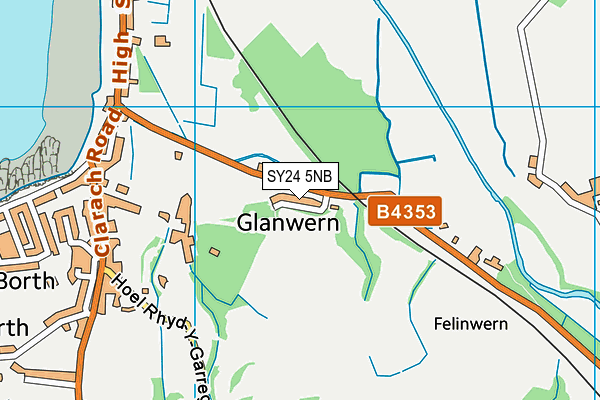 SY24 5NB map - OS VectorMap District (Ordnance Survey)