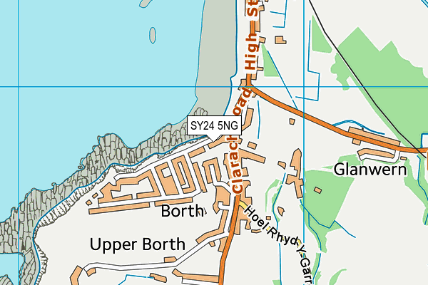 SY24 5NG map - OS VectorMap District (Ordnance Survey)