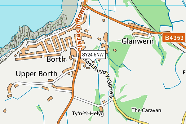 SY24 5NW map - OS VectorMap District (Ordnance Survey)