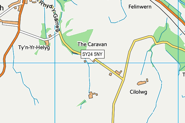 SY24 5NY map - OS VectorMap District (Ordnance Survey)