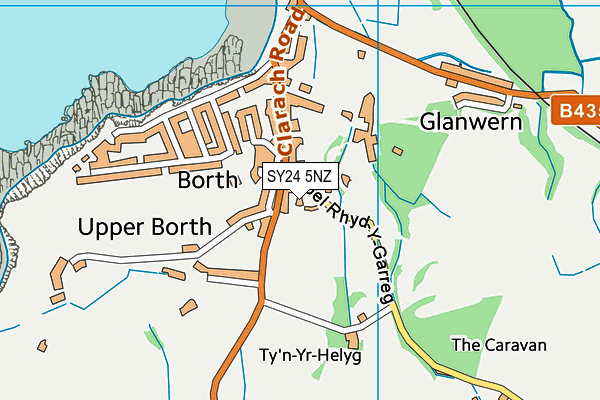 SY24 5NZ map - OS VectorMap District (Ordnance Survey)