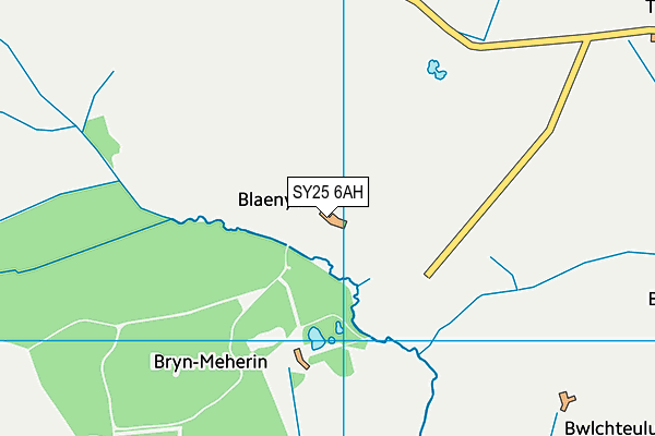 SY25 6AH map - OS VectorMap District (Ordnance Survey)