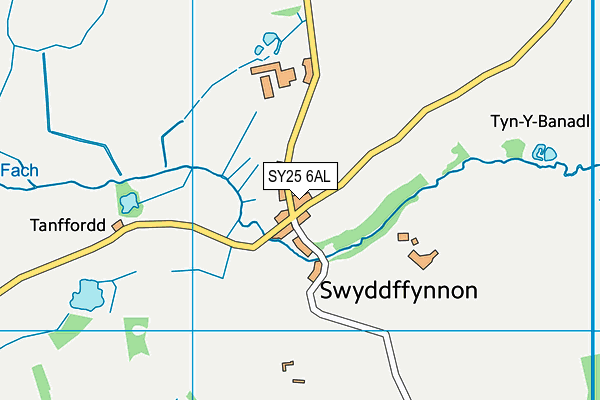 SY25 6AL map - OS VectorMap District (Ordnance Survey)