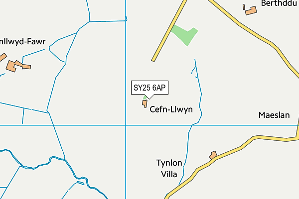 SY25 6AP map - OS VectorMap District (Ordnance Survey)