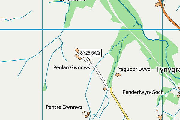 SY25 6AQ map - OS VectorMap District (Ordnance Survey)