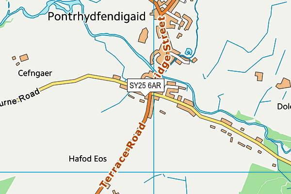 SY25 6AR map - OS VectorMap District (Ordnance Survey)