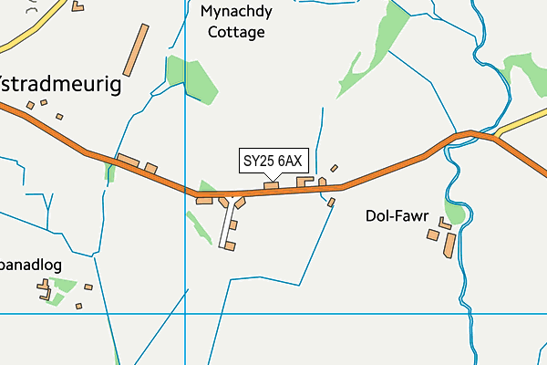 SY25 6AX map - OS VectorMap District (Ordnance Survey)