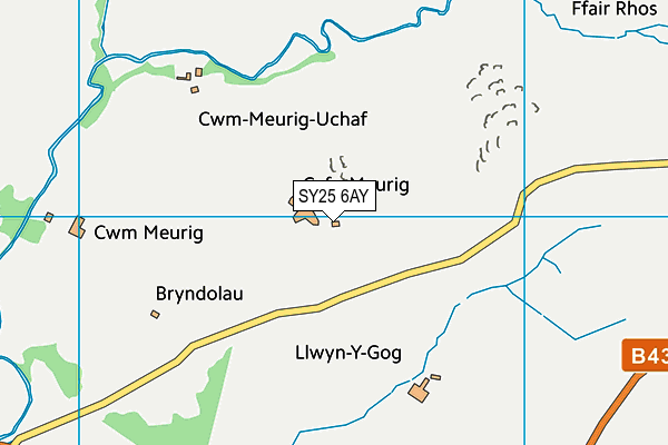 SY25 6AY map - OS VectorMap District (Ordnance Survey)