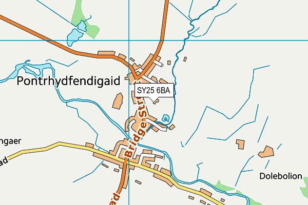 SY25 6BA map - OS VectorMap District (Ordnance Survey)