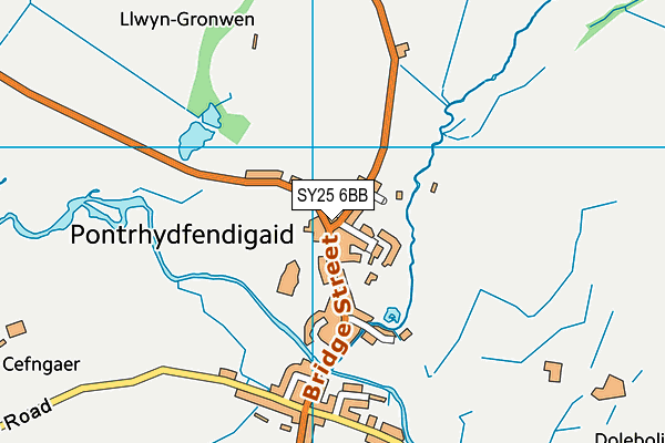 SY25 6BB map - OS VectorMap District (Ordnance Survey)