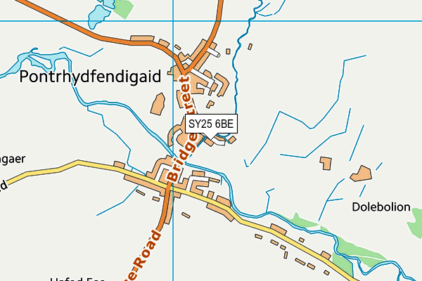 SY25 6BE map - OS VectorMap District (Ordnance Survey)