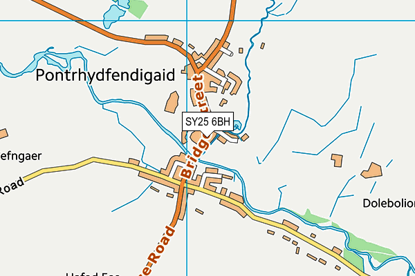 SY25 6BH map - OS VectorMap District (Ordnance Survey)