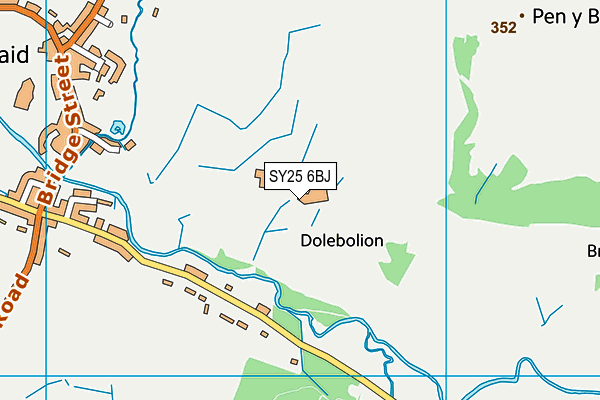 SY25 6BJ map - OS VectorMap District (Ordnance Survey)