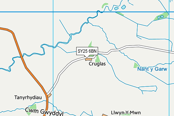 SY25 6BN map - OS VectorMap District (Ordnance Survey)