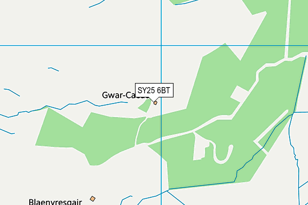 SY25 6BT map - OS VectorMap District (Ordnance Survey)