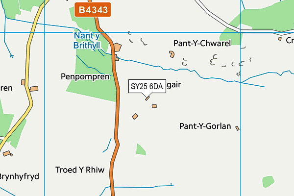 SY25 6DA map - OS VectorMap District (Ordnance Survey)