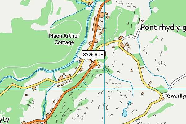 SY25 6DF map - OS VectorMap District (Ordnance Survey)