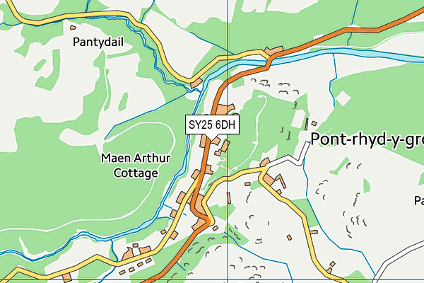 SY25 6DH map - OS VectorMap District (Ordnance Survey)