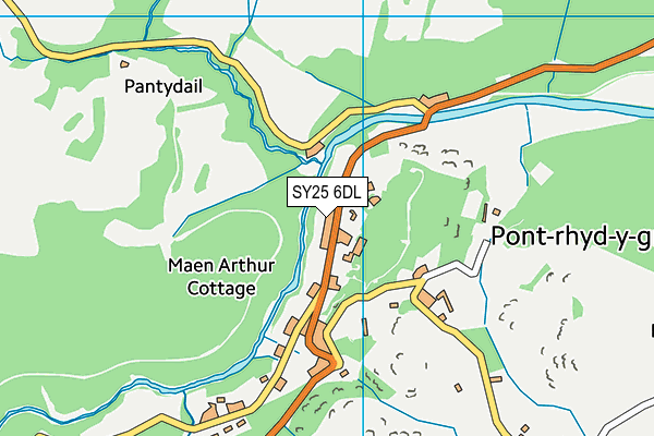 SY25 6DL map - OS VectorMap District (Ordnance Survey)