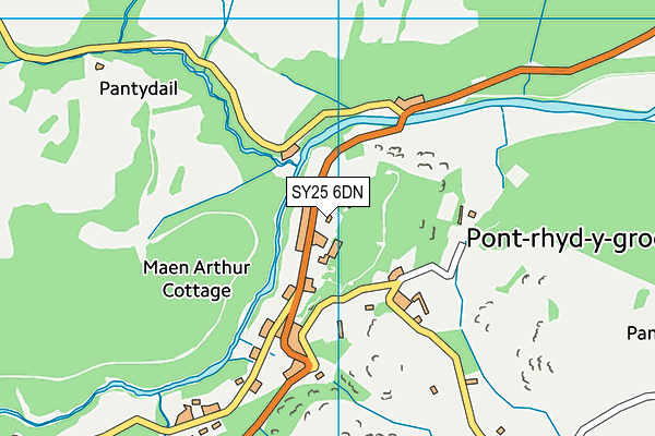 SY25 6DN map - OS VectorMap District (Ordnance Survey)