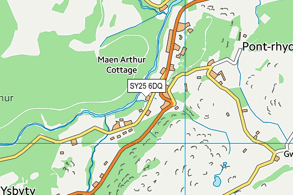 SY25 6DQ map - OS VectorMap District (Ordnance Survey)